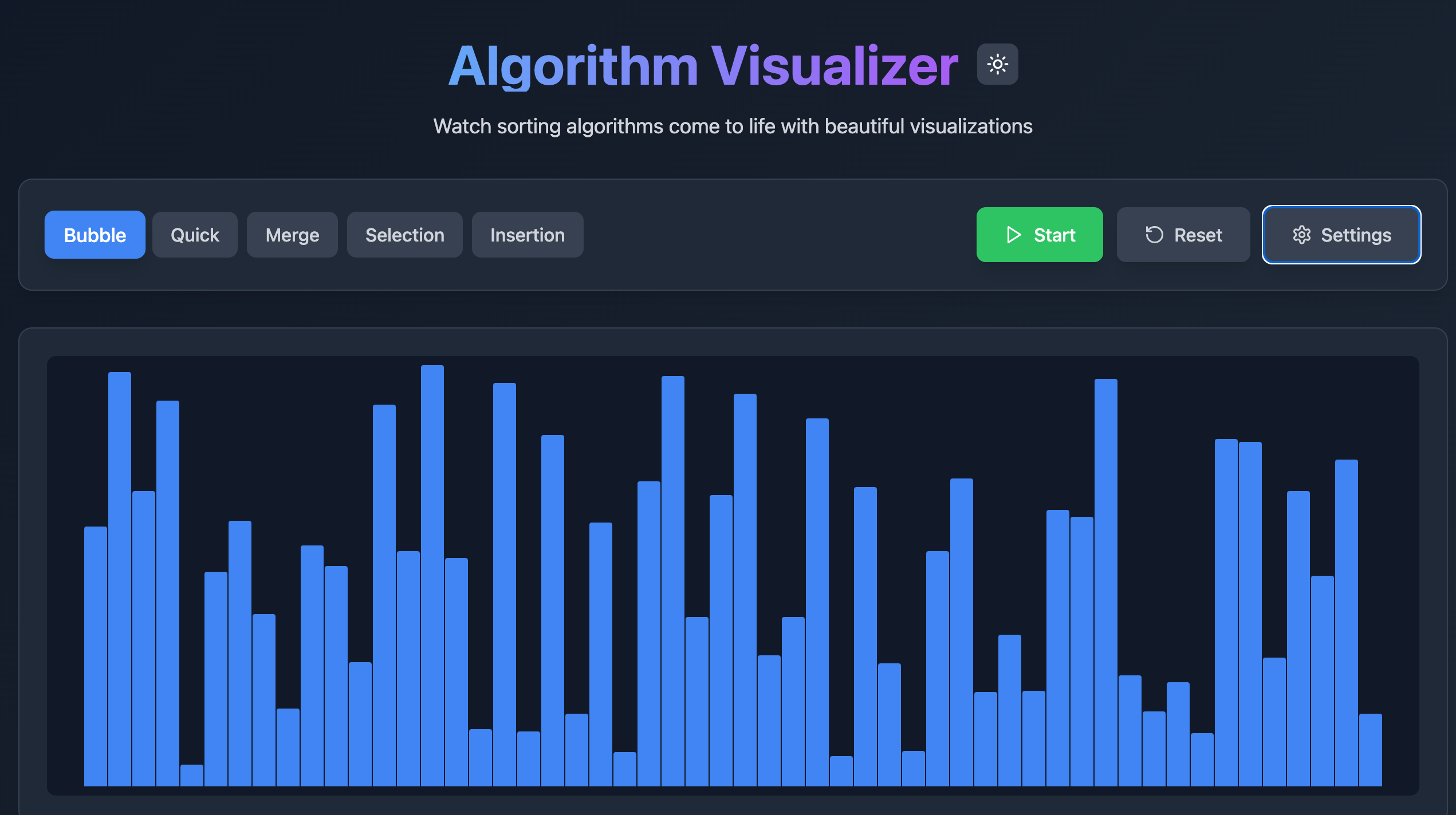 Algorithm visualizer project thumbnail